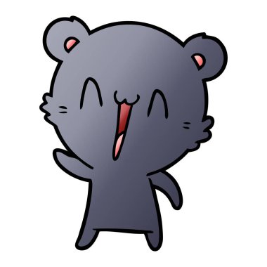 ayı çizgi film chraracter vektör çizim