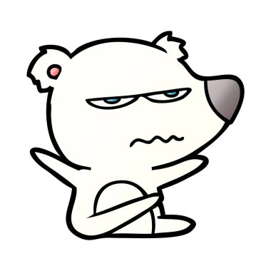 Kutup Ayısı Çizgi Filminin Vektör İllüstrasyonu