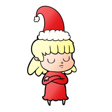 vektör çizim karikatür kayıtsız kadın