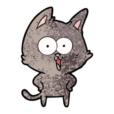 komik karikatür kedi vektör çizim