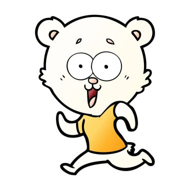 Kutup Ayısı Çizgi Filminin Vektör İllüstrasyonu