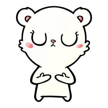 Kutup Ayısı Çizgi Filminin Vektör İllüstrasyonu