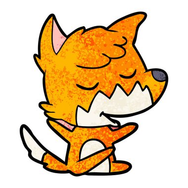 vektör çizim dostu karikatür Fox