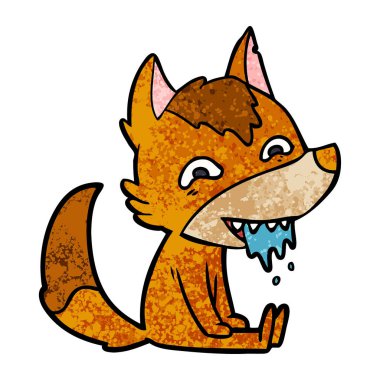 Tilki çizgi film karakteri vektör çizim