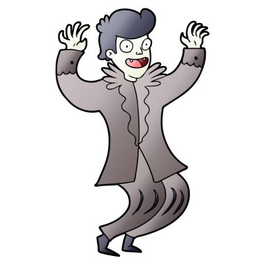 korkunç çizgi film vampir vektör çizim