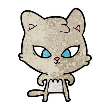 Çizgi film kedisinin vektör çizimi