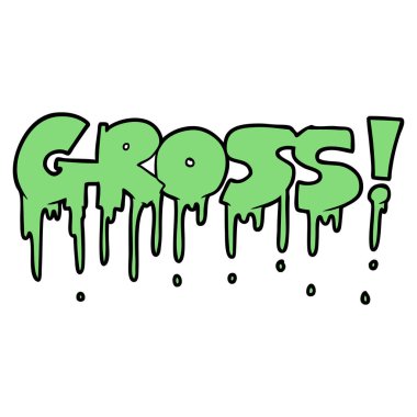 vektör çizim karikatür brüt sembolü