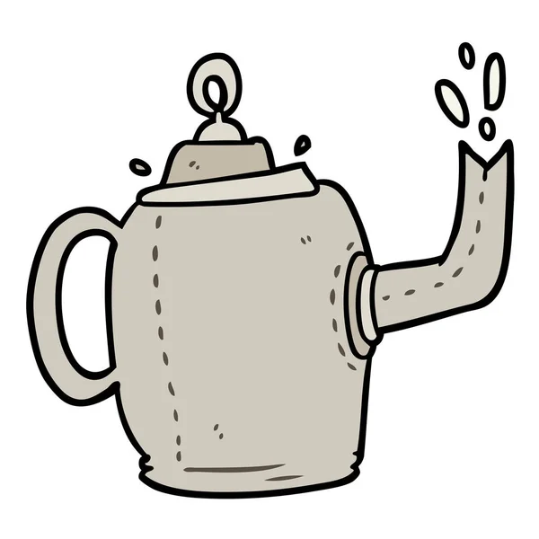 卡通旧金属水壶 — 图库矢量图片