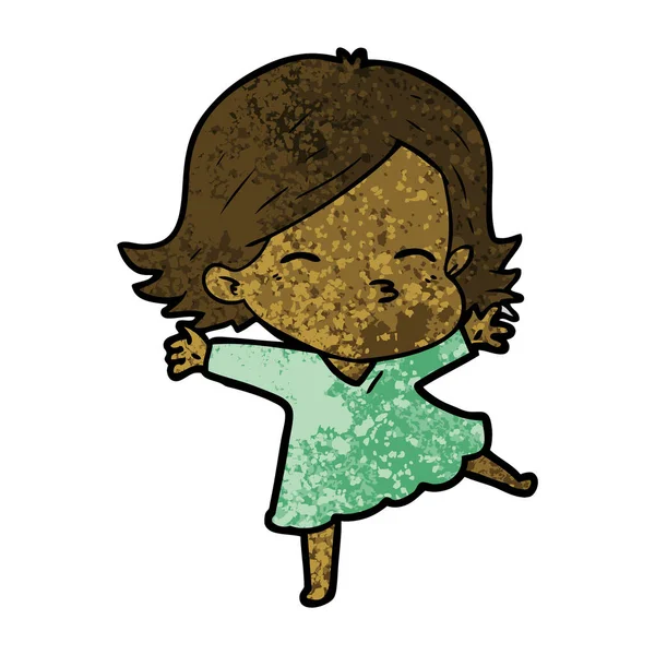 Çizgi filmdeki kadının vektör çizimi