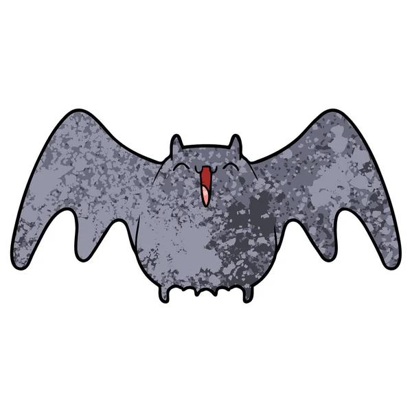 Εικονογράφηση Διάνυσμα Spooky Γελοιογραφία Νυχτερίδας — Διανυσματικό Αρχείο