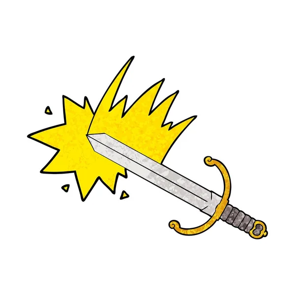 Vektor Illustration Von Cartoon Schwert — Stockvektor