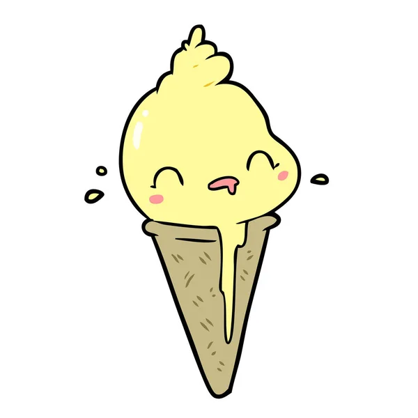 可爱卡通冰淇淋 — 图库矢量图片