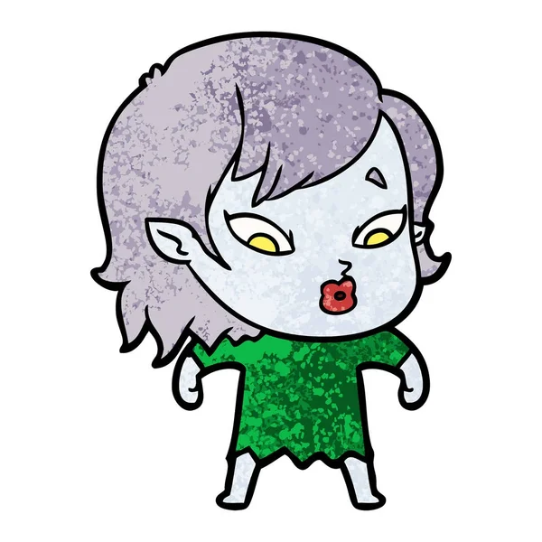 Bonito Cartoon Vampiro Menina — Vetor de Stock