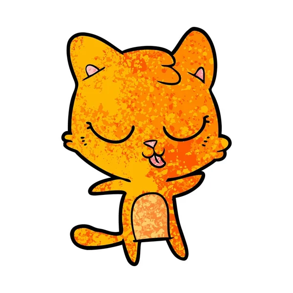 Vector Ilustración Lindo Gato Dibujos Animados — Vector de stock