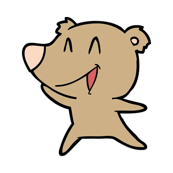 Vector Ilustración Oso Dibujos Animados Chraracter — Vector de stock