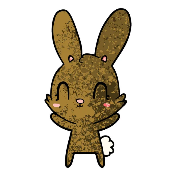 Tatlı Çizgi Film Tavşanının Vektör Çizimi — Stok Vektör