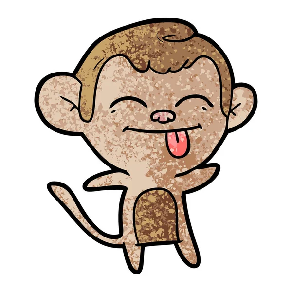 Vectorillustratie Van Grappige Cartoon Monkey — Stockvector