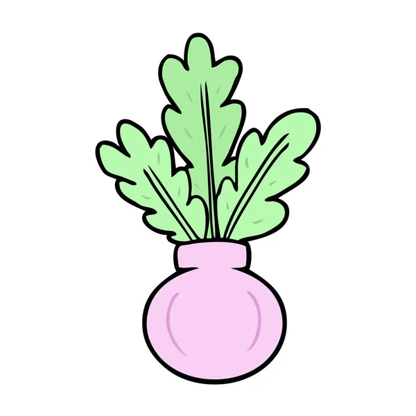 Vektor Illustration Design Von Cartoon Pflanze Isoliert Auf Weißem Hintergrund — Stockvektor