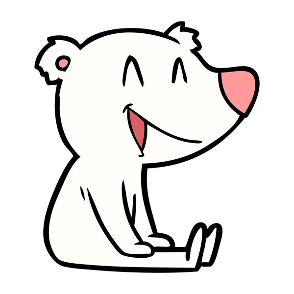 Vector Illustration Polar Bear Cartoon — 스톡 벡터