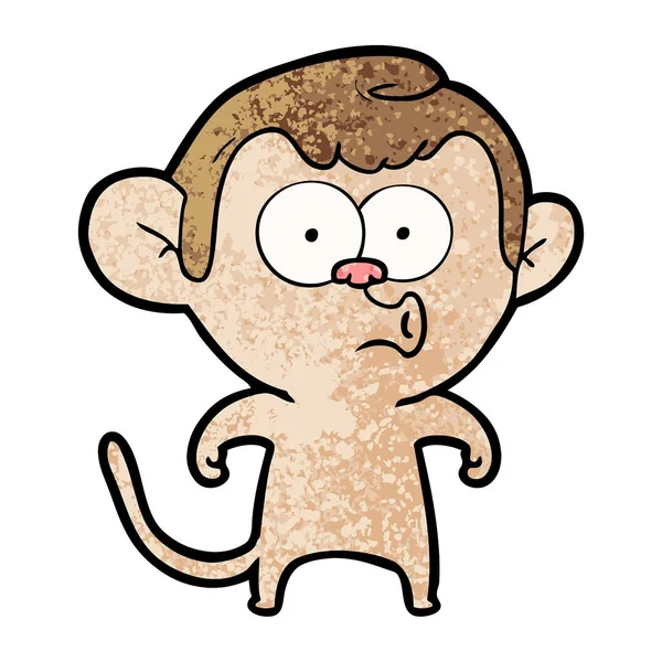 Ilustração Vetorial Macaco Dos Desenhos Animados — Vetor de Stock