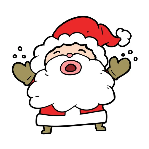 Мультяшный Санта Клаус Кричит Отчаянии — стоковый вектор