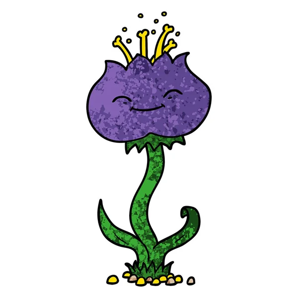 Vector Illustratie Van Cartoon Bloem — Stockvector