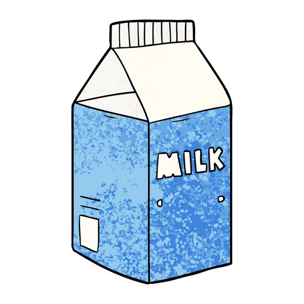 Vektorillustration Tecknad Mjölkpaket — Stock vektor
