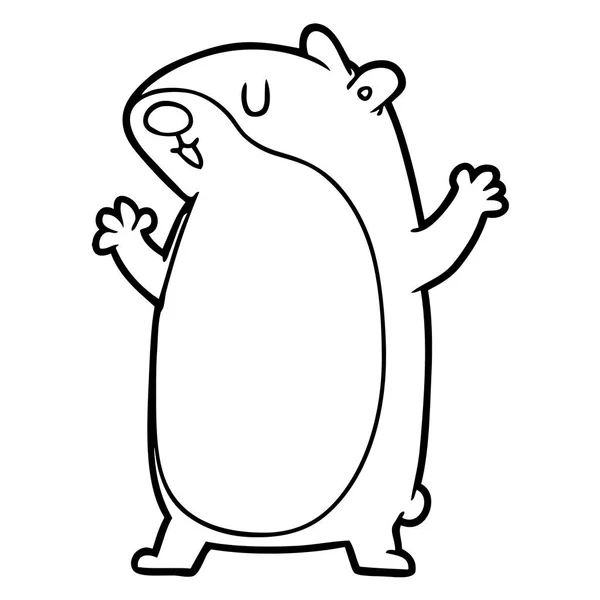 卡通沙鼠的矢量插图 — 图库矢量图片