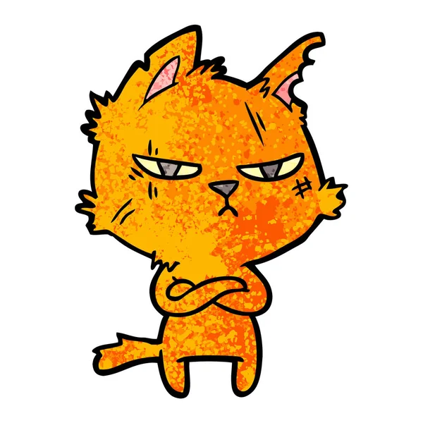 Desenhos Animados Ilustração Vetor Gato — Vetor de Stock