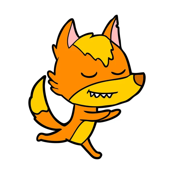 Vektor Illustration Der Fuchs Cartoon Figur — Stockvektor