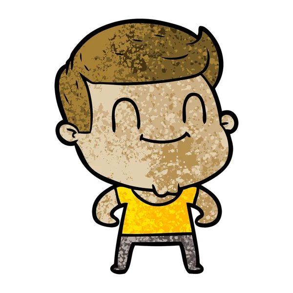 Vector Ilustración Dibujos Animados Hombre Amigable — Vector de stock