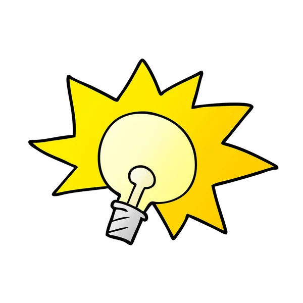 Vector Illustration Cartoon Light Bulb — Stock Vector