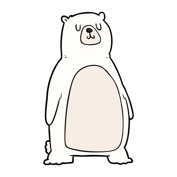 Vector Ilustración Dibujos Animados Oso Polar — Vector de stock