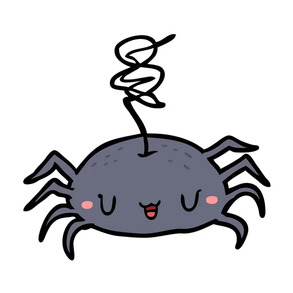 Vector Illustration Cartoon Halloween Spider — Stock Vector