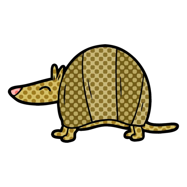 Ilustración Vectorial Dibujos Animados Armadillo — Archivo Imágenes Vectoriales