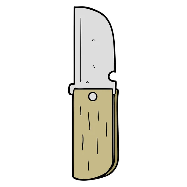 Ilustración Vectorial Del Cuchillo Plegable Dibujos Animados — Vector de stock