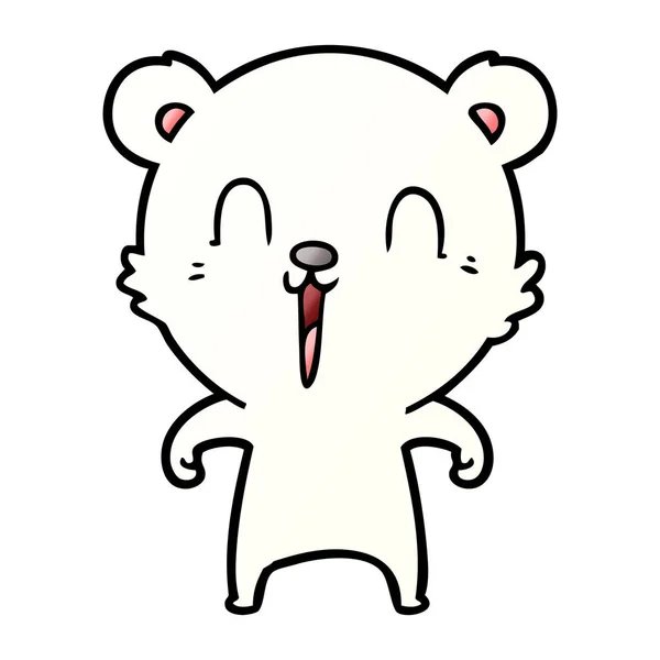 Vector Illustration Polar Bear Cartoon — 스톡 벡터