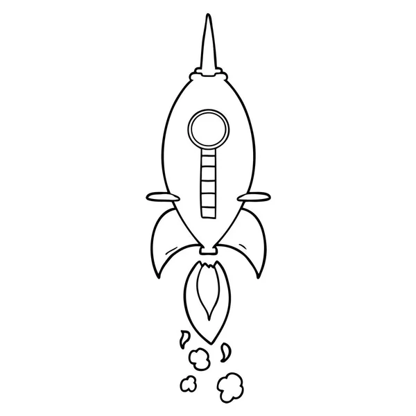 Vector Ilustración Cohete Espacial Dibujos Animados — Vector de stock