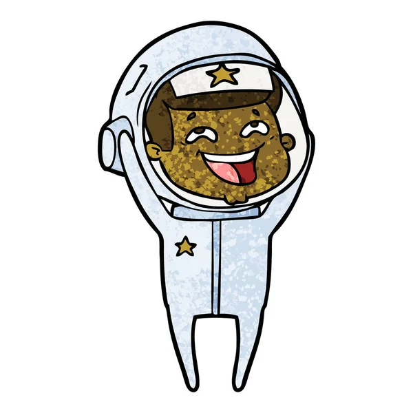 Vektor Illustration Des Lachenden Astronauten — Stockvektor