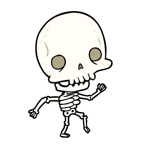 Vector Illustration Design Cartoon Skull Isolated White Background — Stock Vector