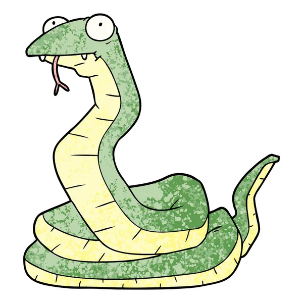Векторная Иллюстрация Мультяшной Змеи — стоковый вектор