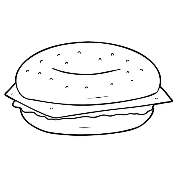 Illustrazione Vettoriale Del Bagel Del Fumetto — Vettoriale Stock