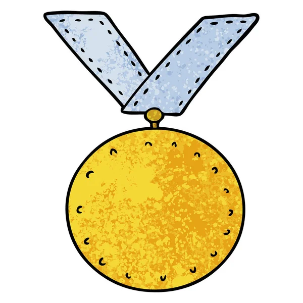 Desenho Animado Esportes Medalha Vetor Ilustração —  Vetores de Stock