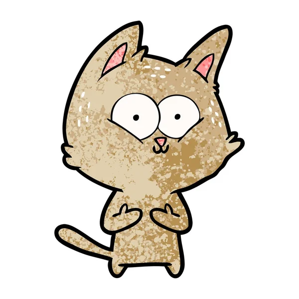 Vector Illustratie Van Cartoon Kat — Stockvector