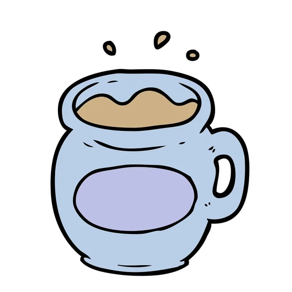 Cartoon Mug Coffee — Stock Vector