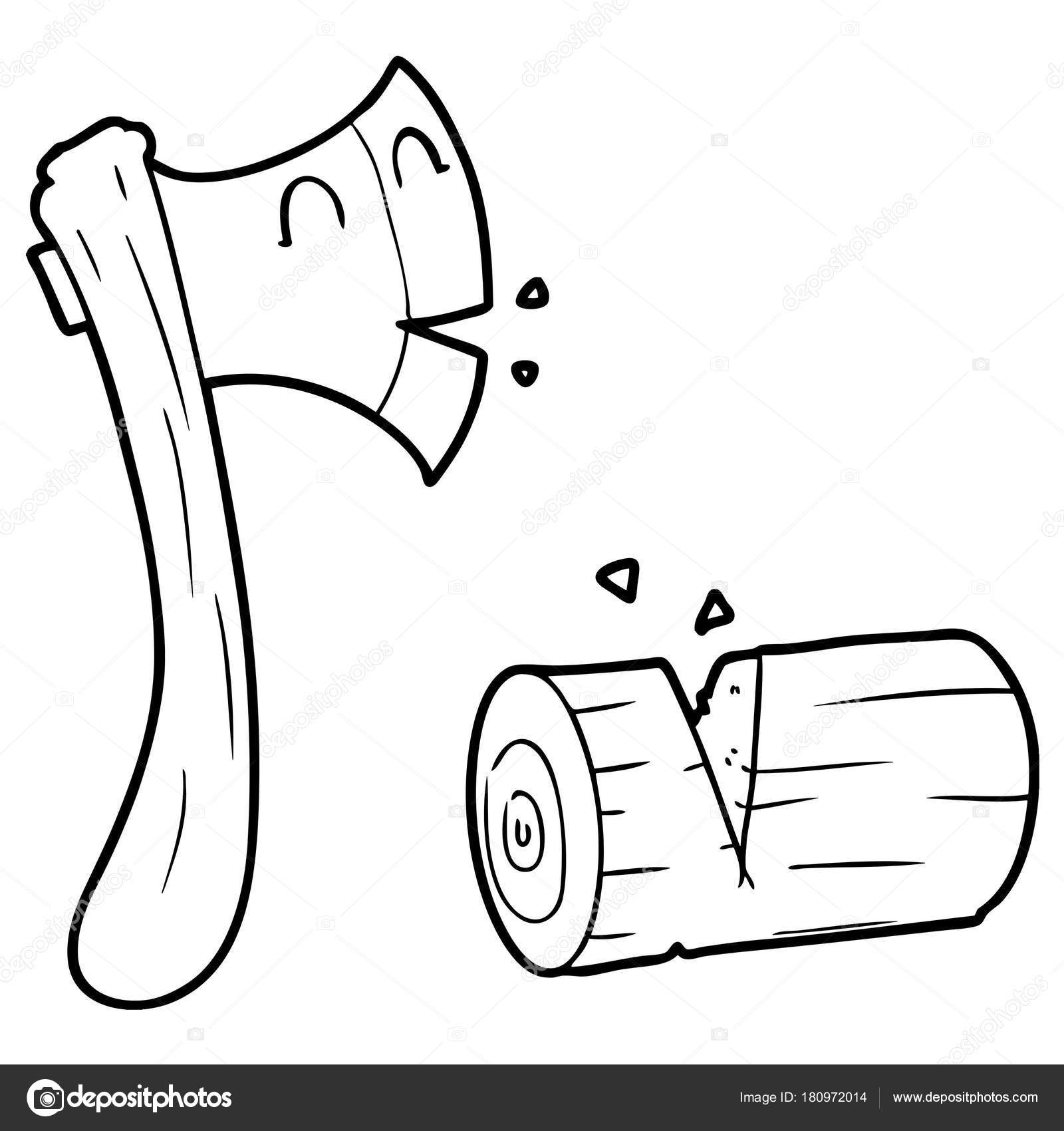 Hache Dessin Anim Couper Bois Image vectorielle Hache Dessin Anim Couper Bois Image vectorielle