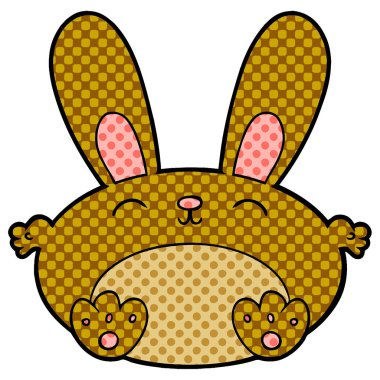 Çizgi film tavşanının vektör çizimi