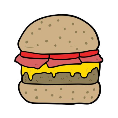 Vektör çizim karikatür burger
