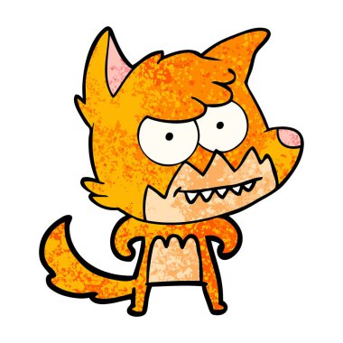 vektör çizim karikatür sırıtan Fox