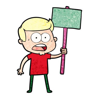 vektör çizim karikatür dostum şok